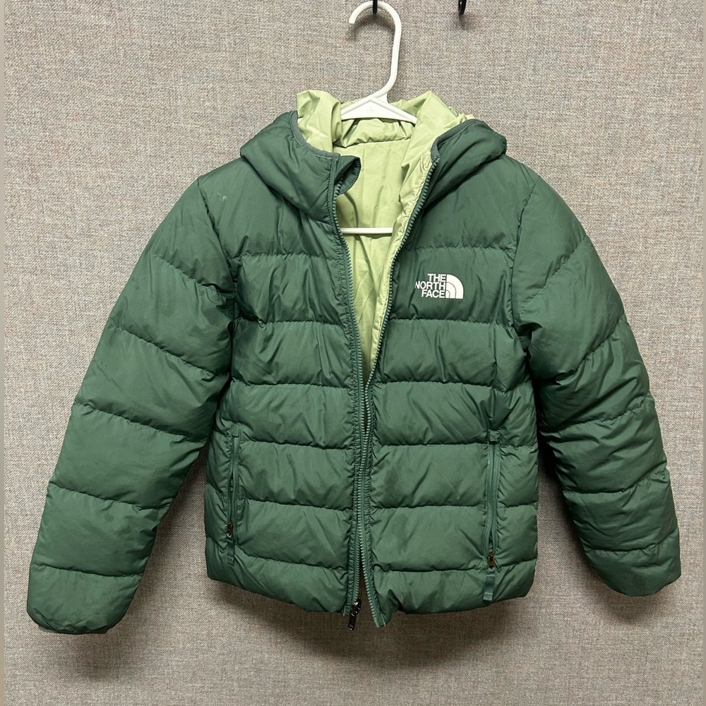 The North Face Girls’ Reversible Down Hooded Jacket
